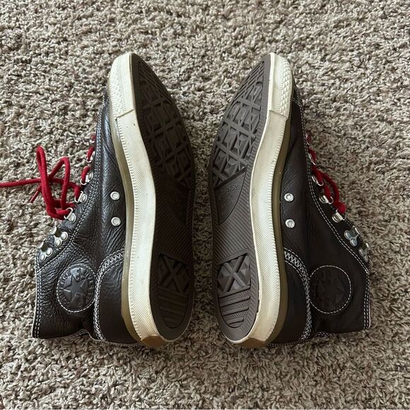 Converse Chuck Taylor Brown Leather Hiker High Top Sneakers Size 10 - Picture 5 of 10